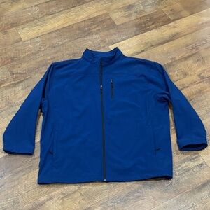 Amazon Essentials Men’s Blue Water-Resistant Softshell Jacket Size 4XLT